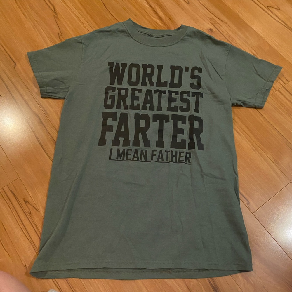 Men's Olive Green Funny Graphic Tee